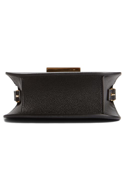 Tom Ford Mini Tara Grained Leather Crossbody Bag In Black