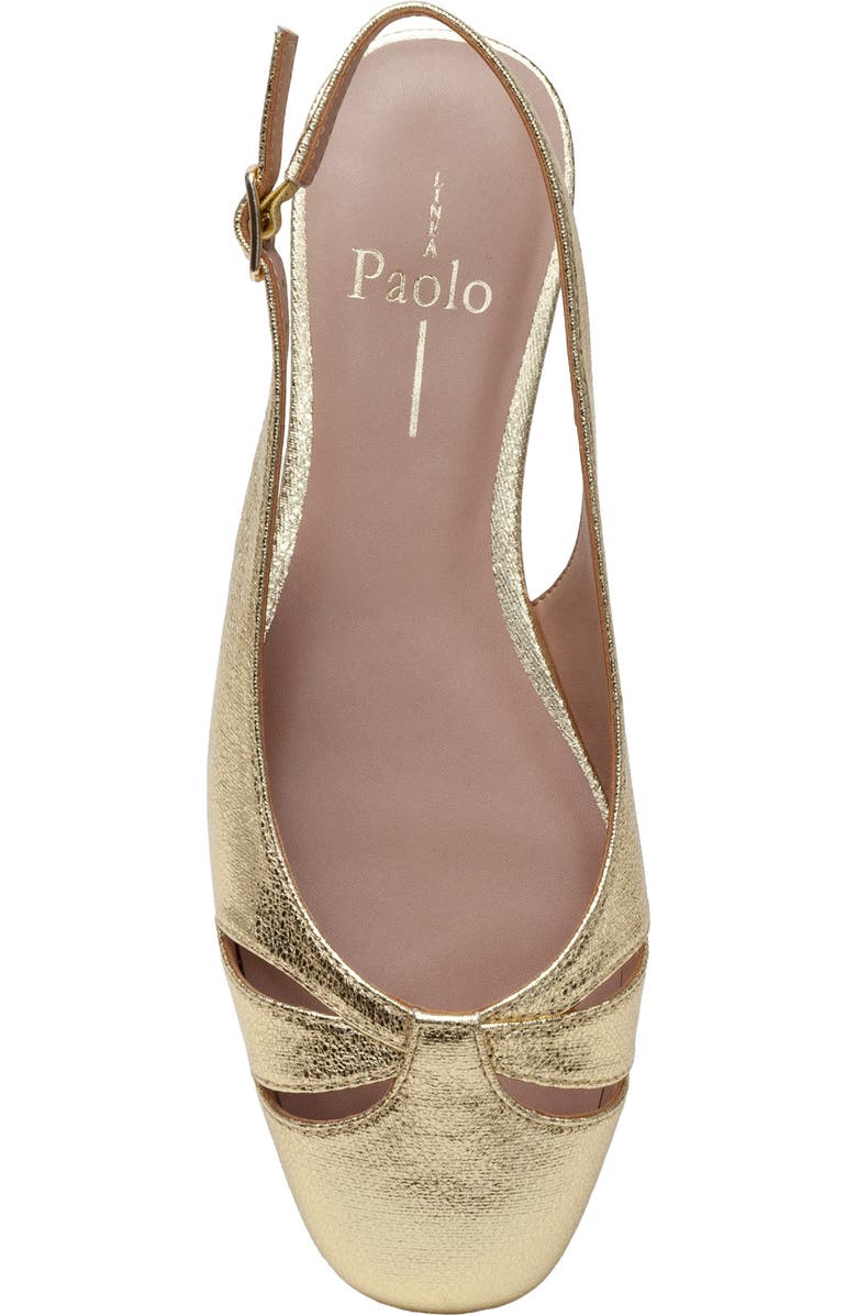 Linea Paolo Deena Slingback Flat, Alternate, color, Gold