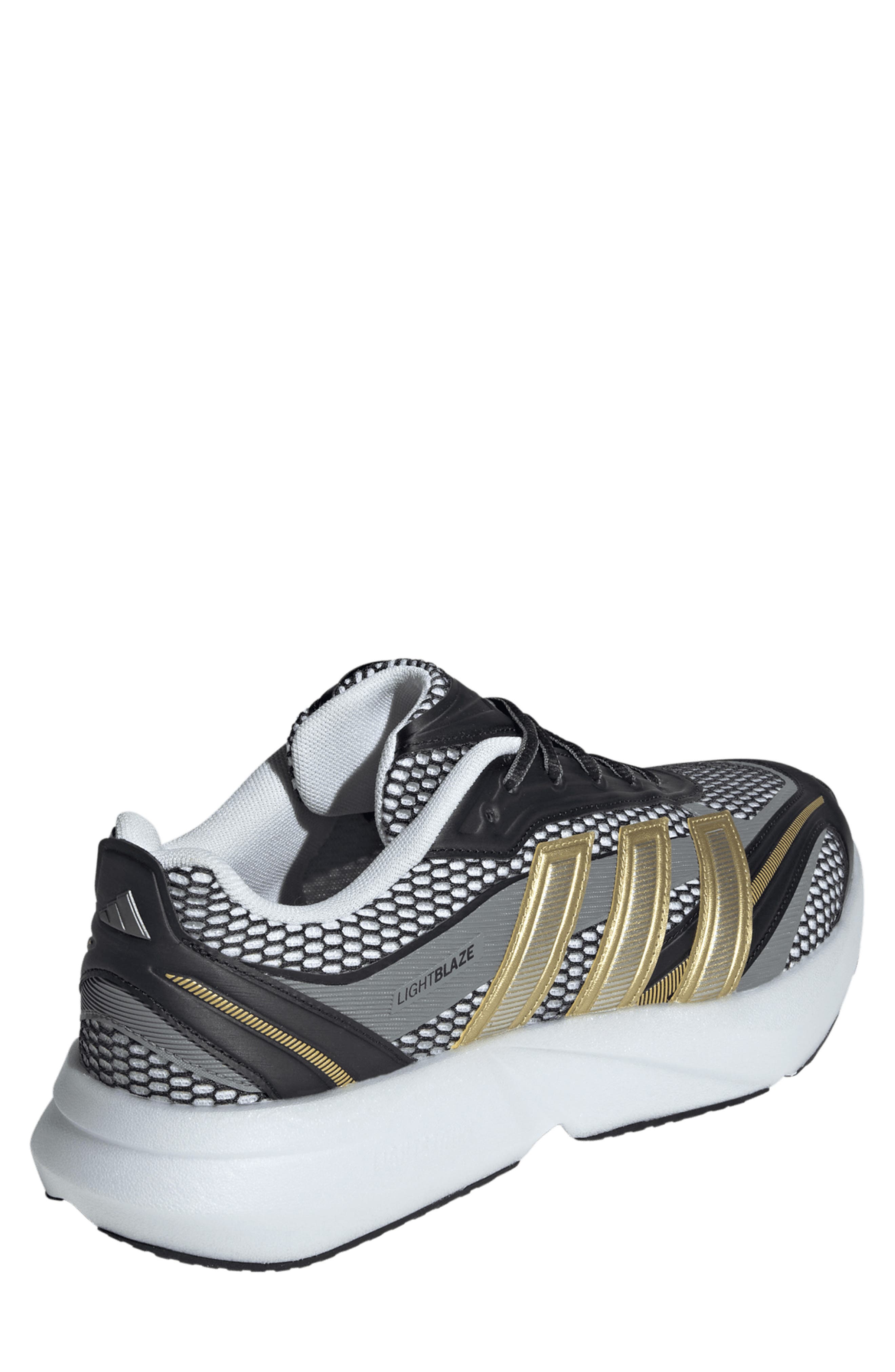 adidas Lightblaze Glow Sneaker, Alternate, color, Core Black/ Matte Gold/ White