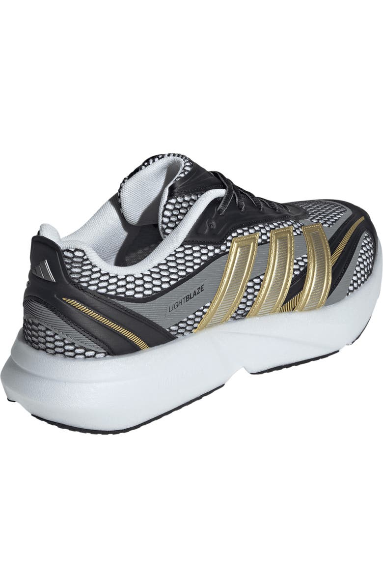 adidas Lightblaze Glow Sneaker, Alternate, color, Core Black/ Matte Gold/ White