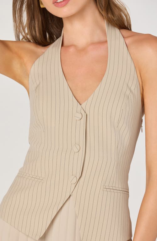Astr The Label Mixed Media Halter Dress In Neutral