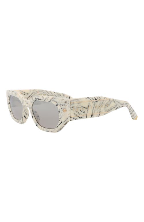 Philipp Plein 51mm Rectangular Sunglasses In Neutral