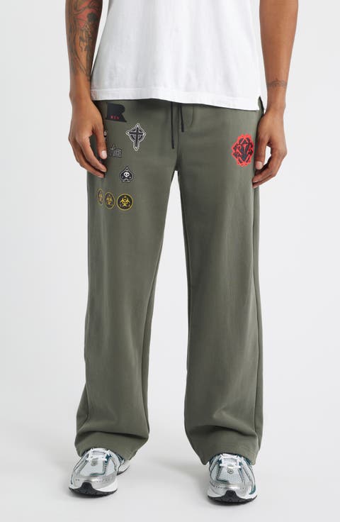 Cameron Military Graphic Straight Leg Sweatpants