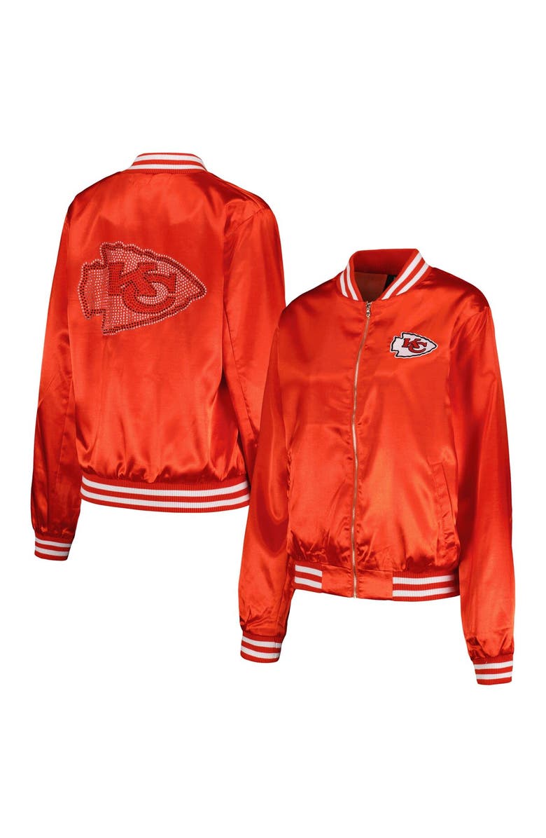 CUCE Women's Cuce  Red Kansas City Chiefs Rhinestone Full-Zip Varsity Jacket, Main, color, 