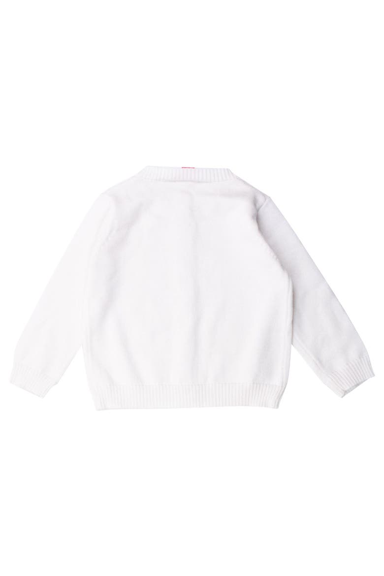Girls Lightweight Pointelle Cardigan, Alternate, color, Soft White