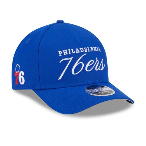 Men's New Era Royal Philadelphia 76ers 2025 NBA Draft M-Crown A-Frame 9FORTY Adjustable Hat