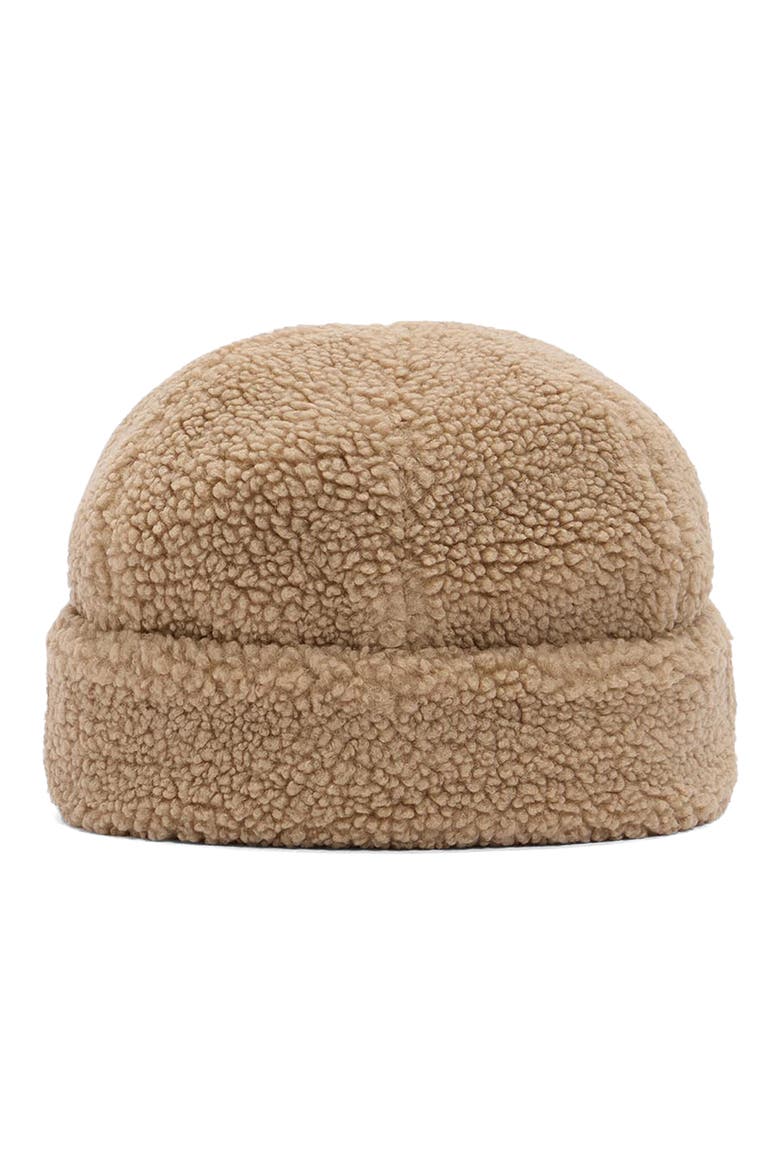 Cathy Faux Shearling Beanie, Alternate, color, LIGHT TRENCH