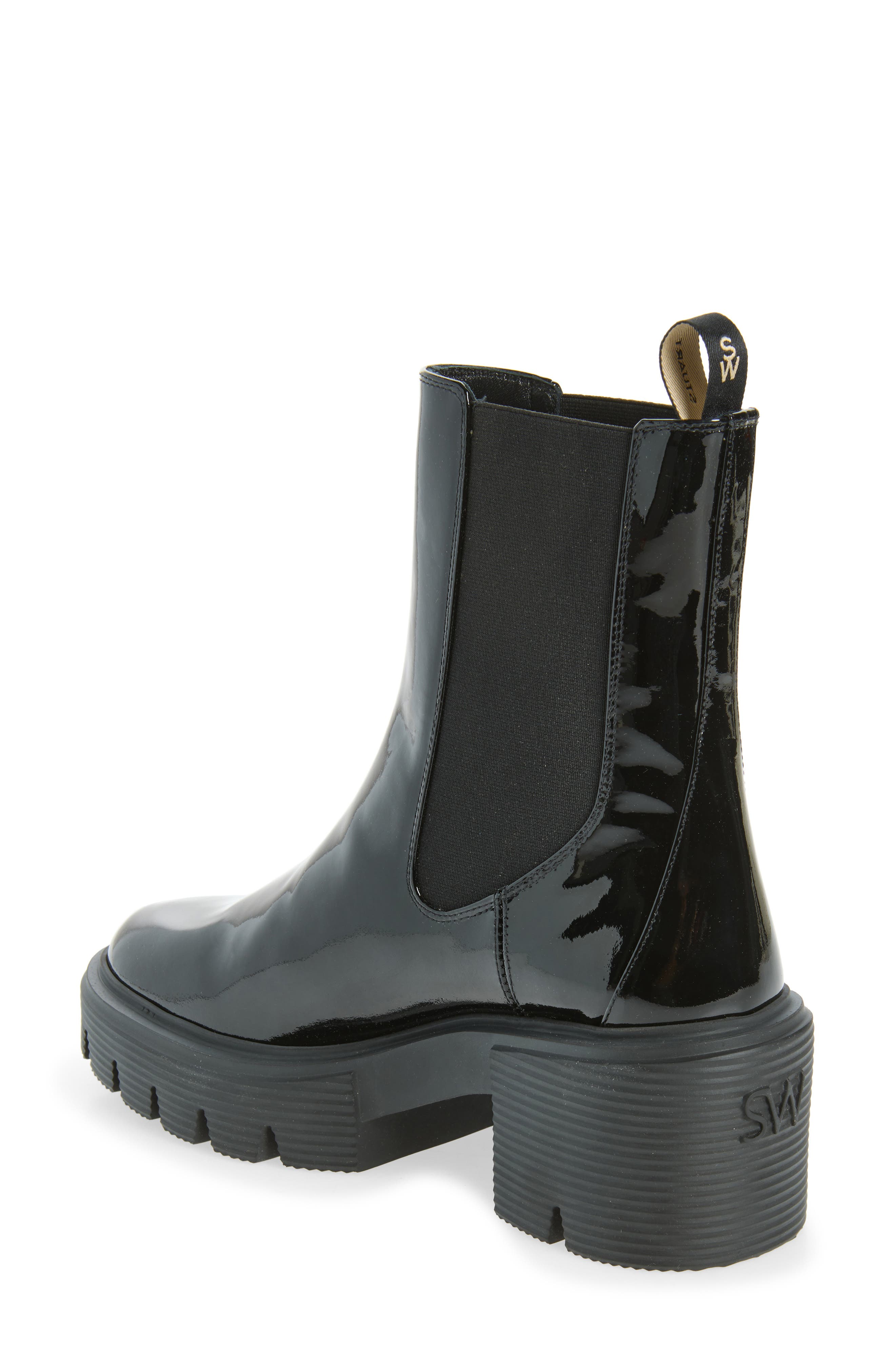 Soho Leather Chelsea Bootie, Alternate, color, BLACK