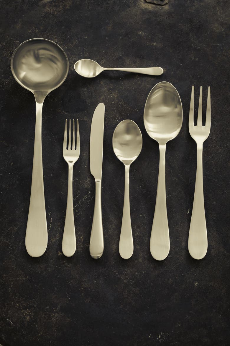 Natura Ice Flatware  Set - 5 Pieces, Alternate, color, Ice Champagne