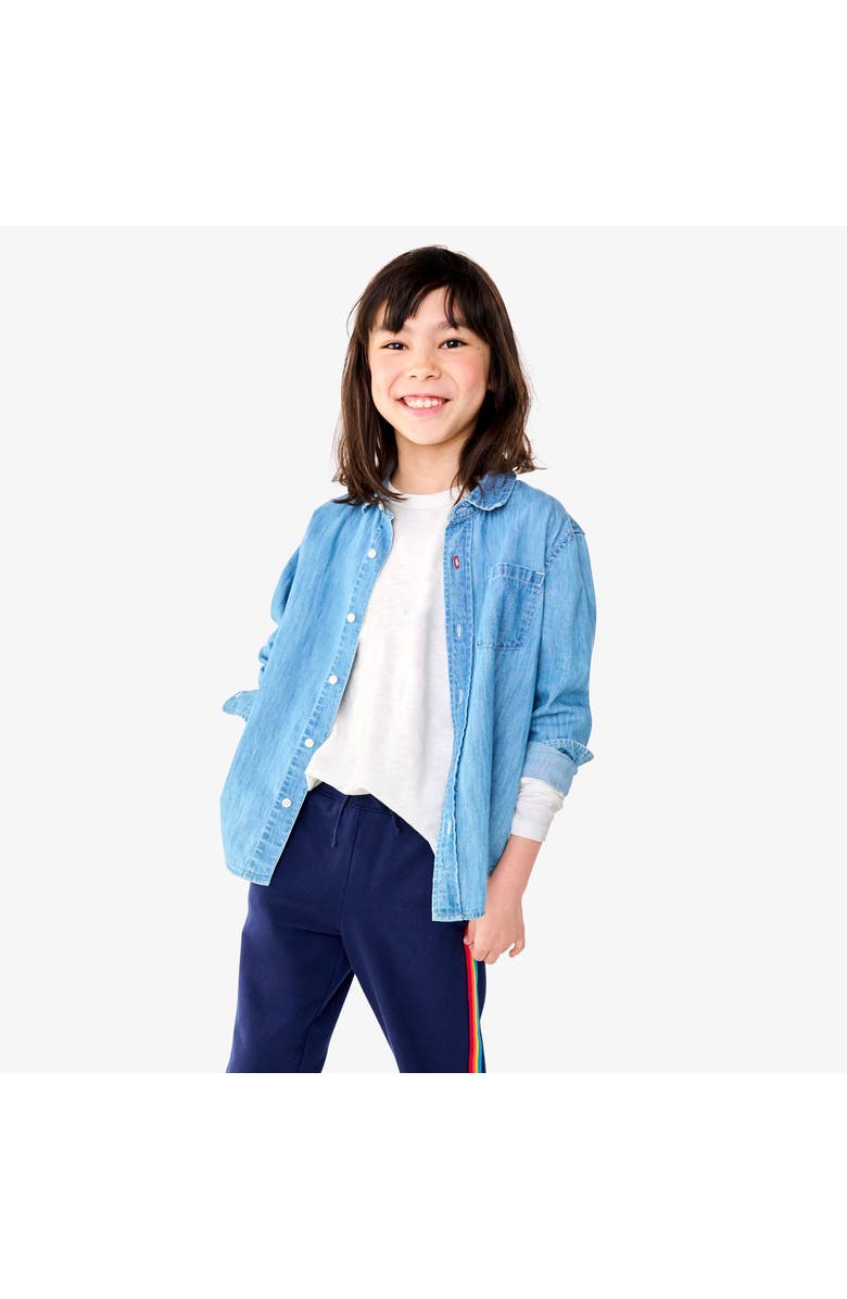 Primary Long Sleeve Chambray Button Down, Alternate, color,