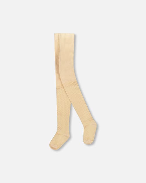 Deux Par Deux Knit Tights In Brown