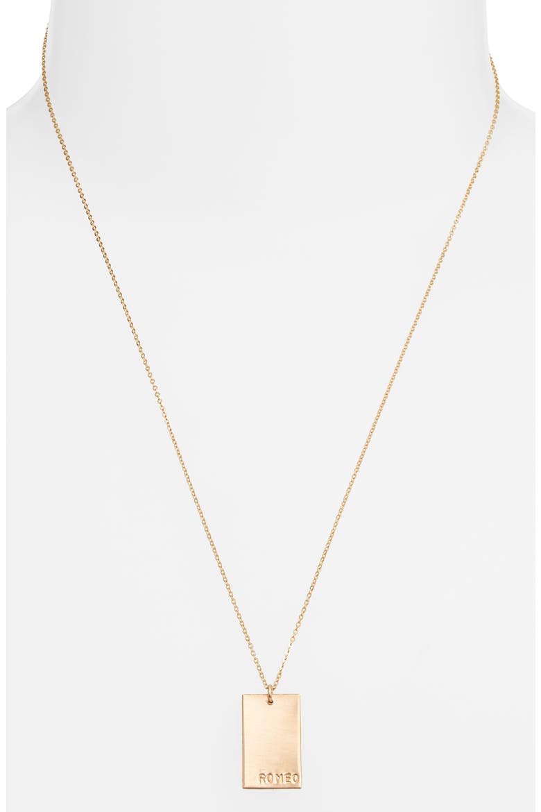 Goldie Hand-Stamped Pendant Necklace, Alternate, color, GOLD / UP TO 6 LINES