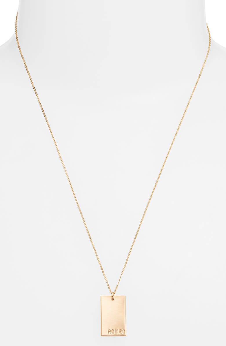 Set & Stones Goldie Hand-Stamped Pendant Necklace, Alternate, color, Gold / Up To 6 Lines