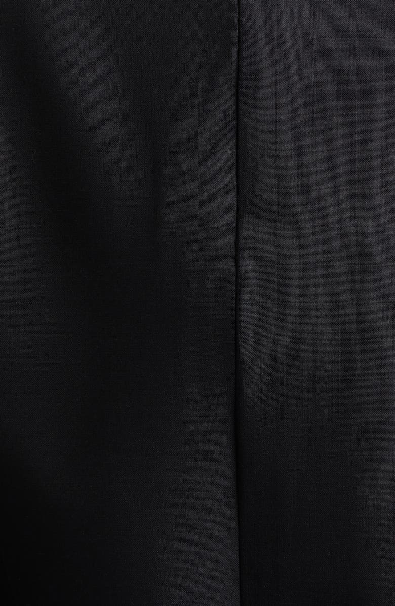 Oscar de la Renta Lace Waist Detail Sleeveless Cocktail Dress, Alternate, color, Black