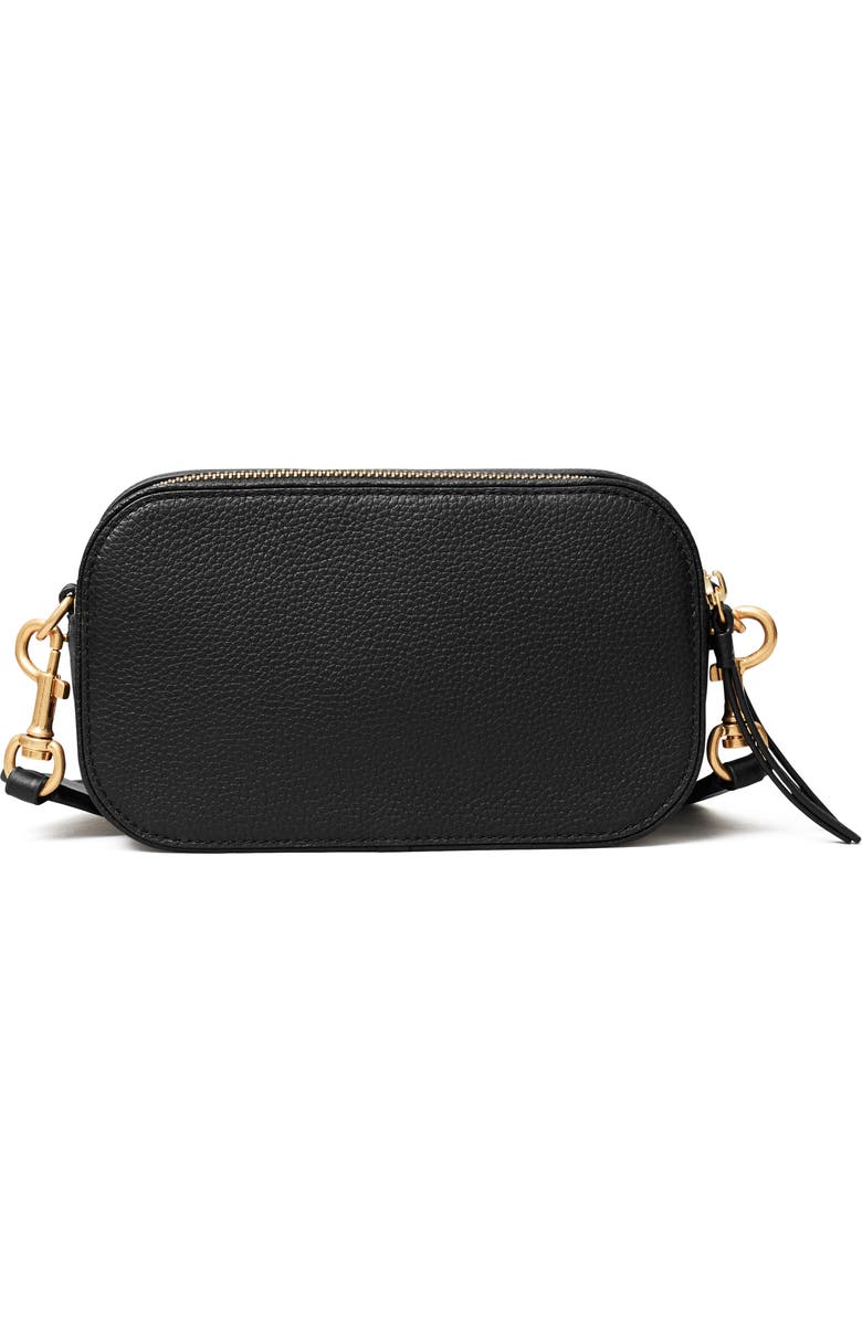 Tory Burch Mini Miller Leather Crossbody Bag, Alternate, color, Black