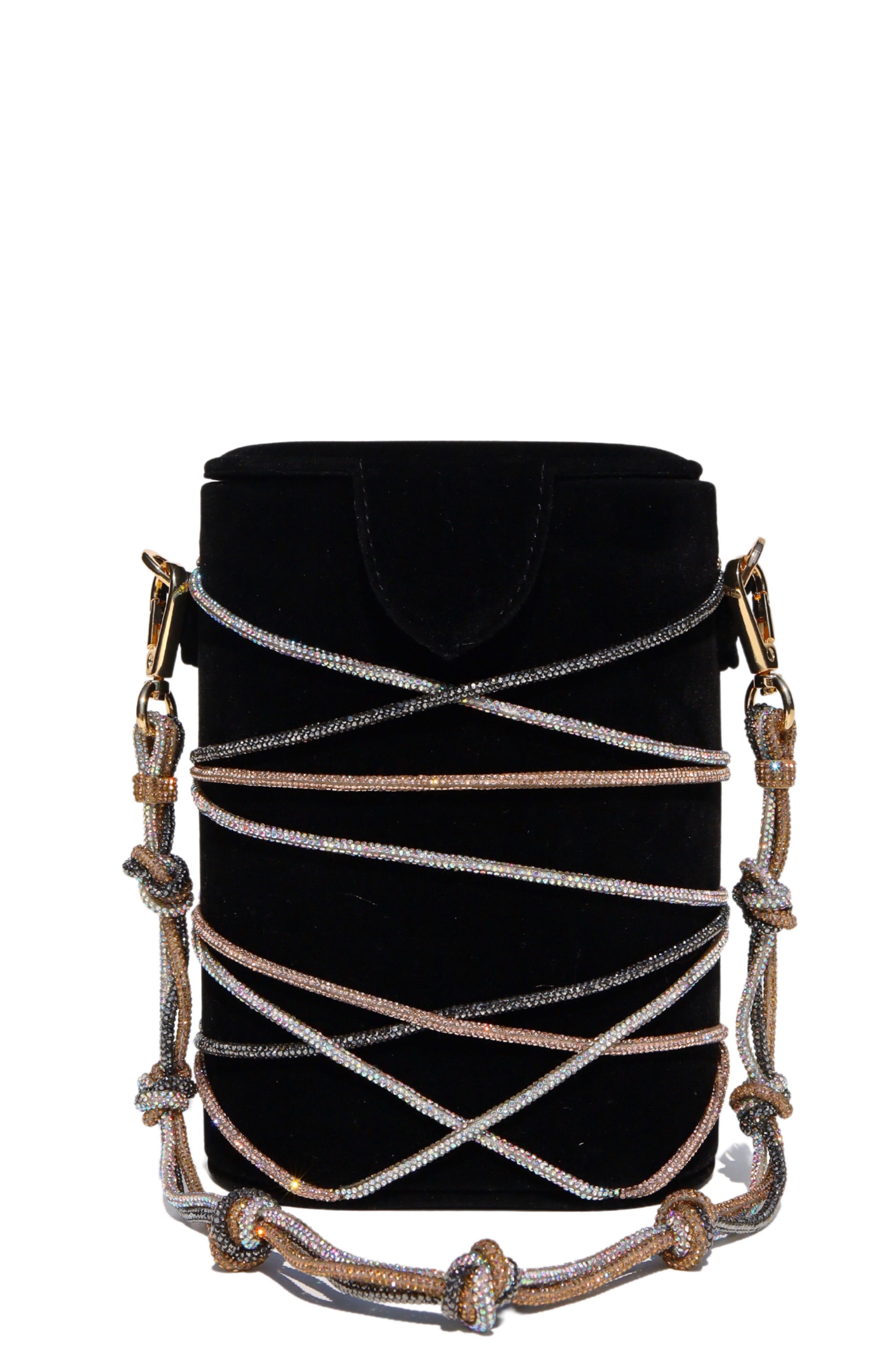 Simitri Knotty Bucket Bag, Main, color, Black