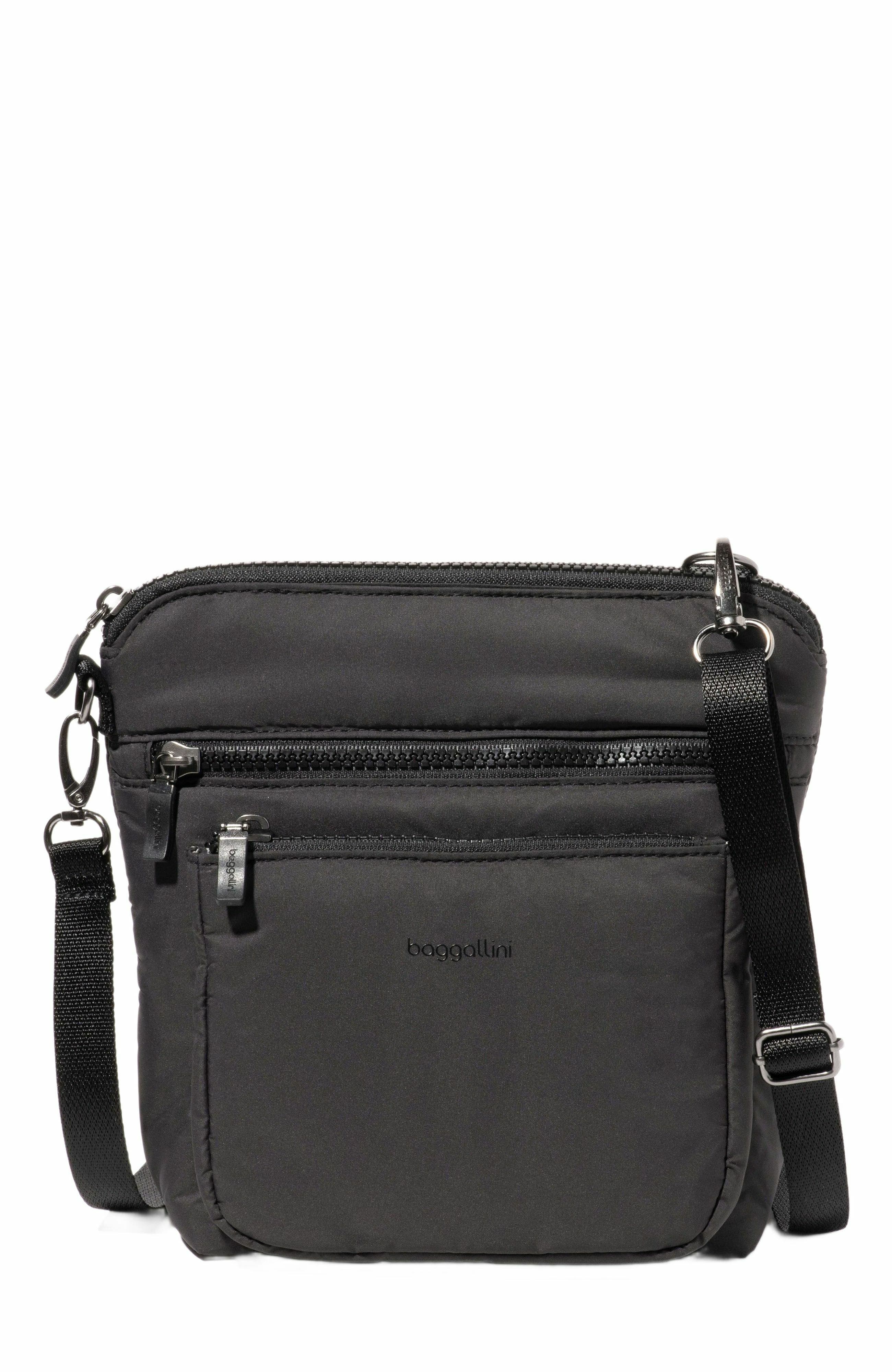 BAGGALLINI Modern Pocket Crossbody Bag, Main, color, Black Puff