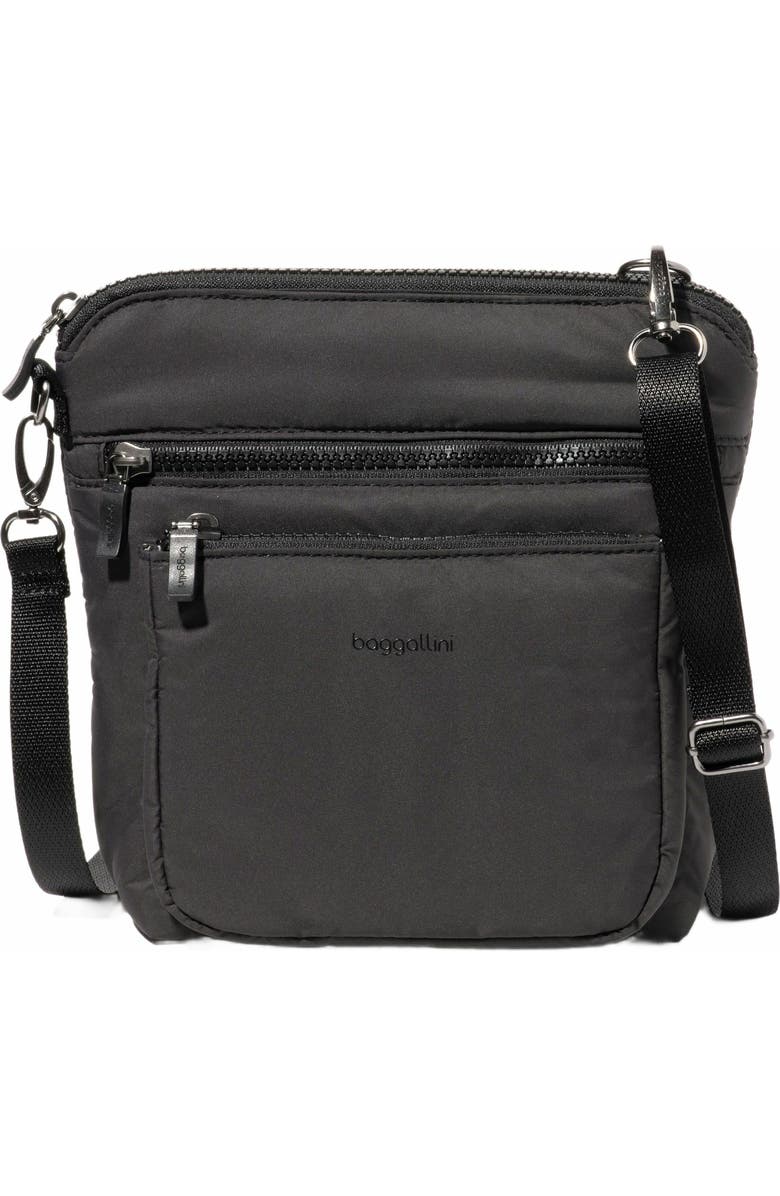 BAGGALLINI Modern Pocket Crossbody Bag, Main, color, Black Puff