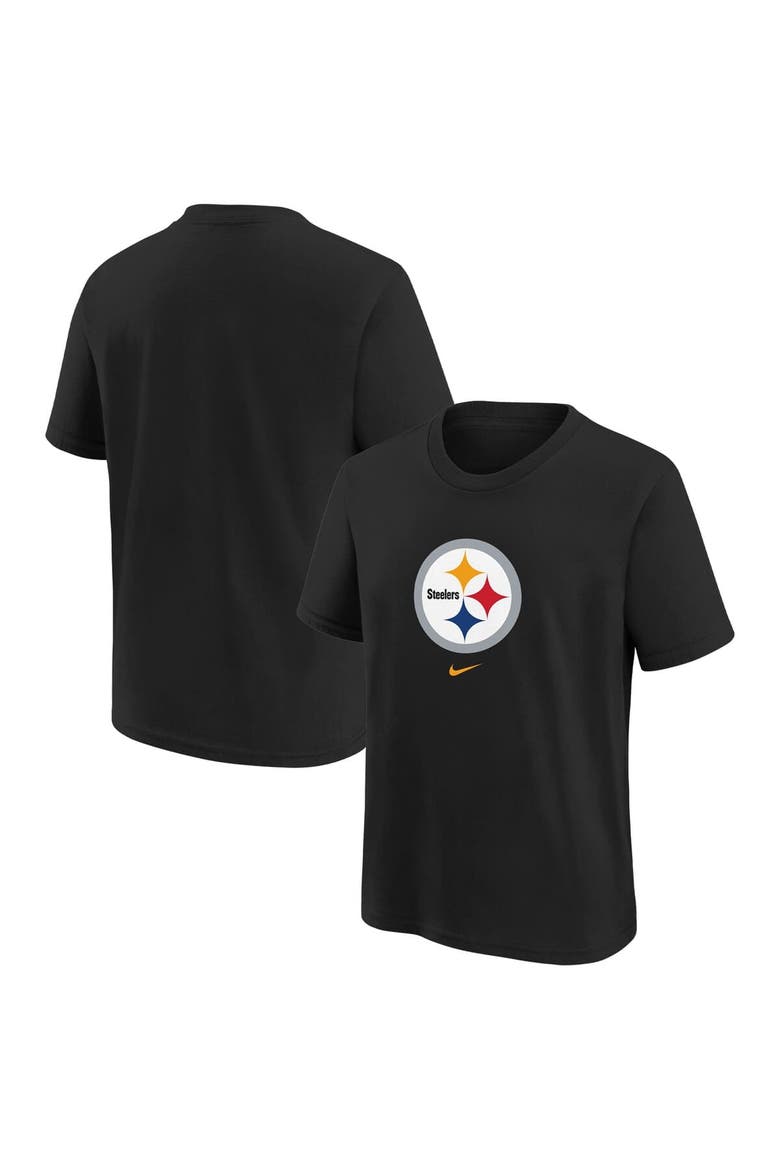 Preschool Nike Black Pittsburgh Steelers Team Wordmark T-Shirt, Alternate, color, Black