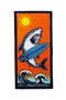 Surfing Shark Orange/Blue