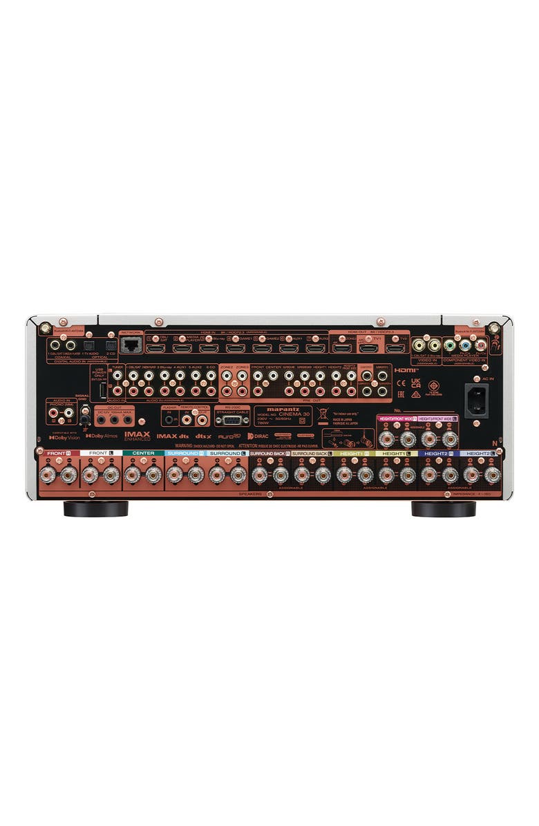 Marantz Cinema 30 11.4 Channel 8K Home Theater Receiver with Dolby Atmos & IMAX Enhanced Audio, Alternate, color, Silver