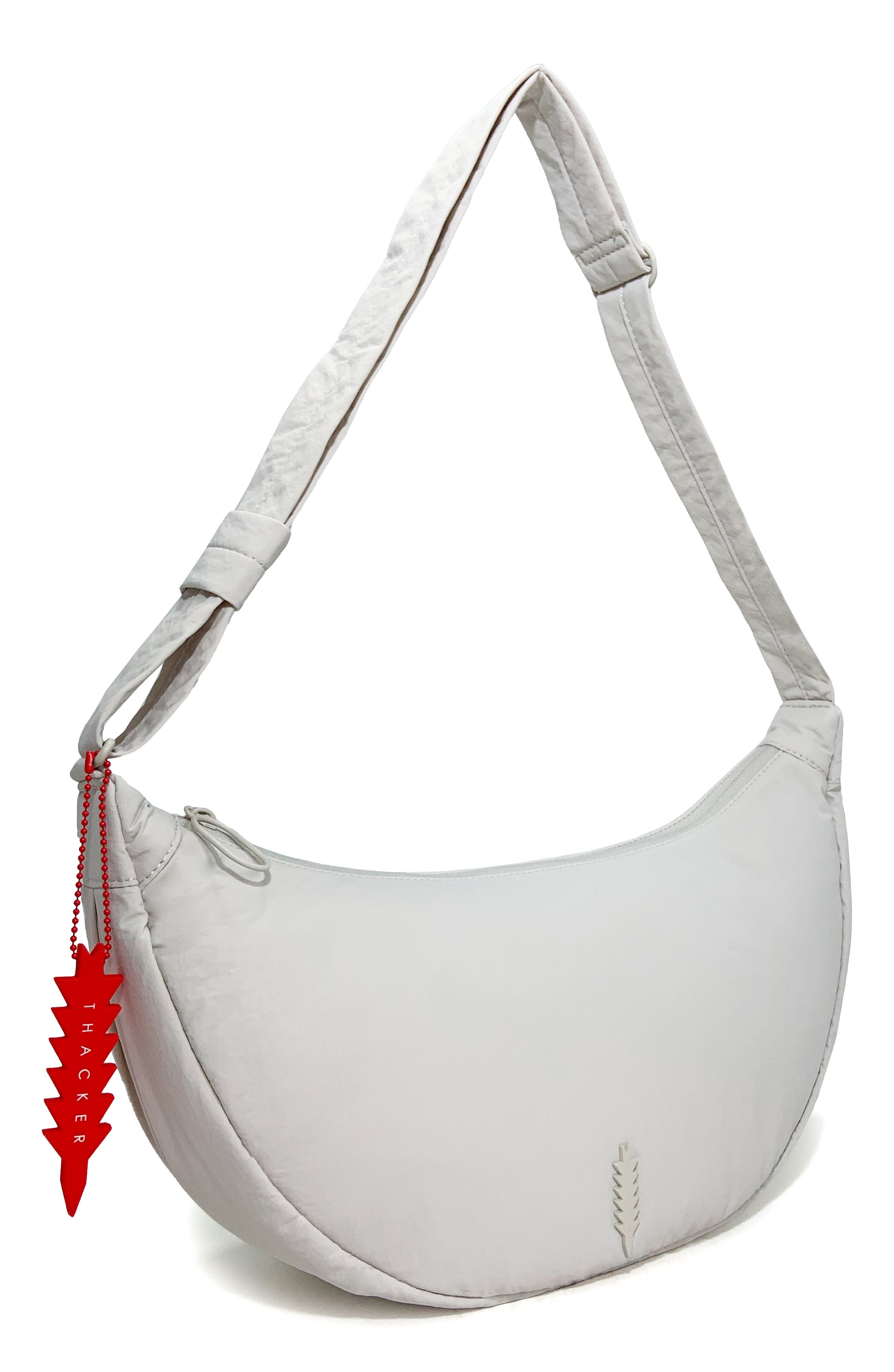 Thacker Cleo Large Crescent Crossbody Bag, Alternate, color, Linen