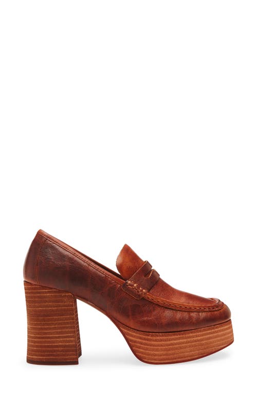 Kork-ease ® Barbara Platform Penny Loafer Pump In Brown