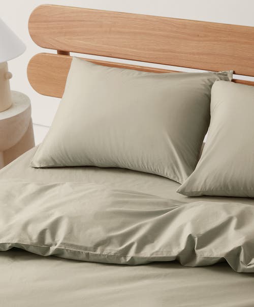 Pact Organic Room Service Sateen Sham 2-pack In Green