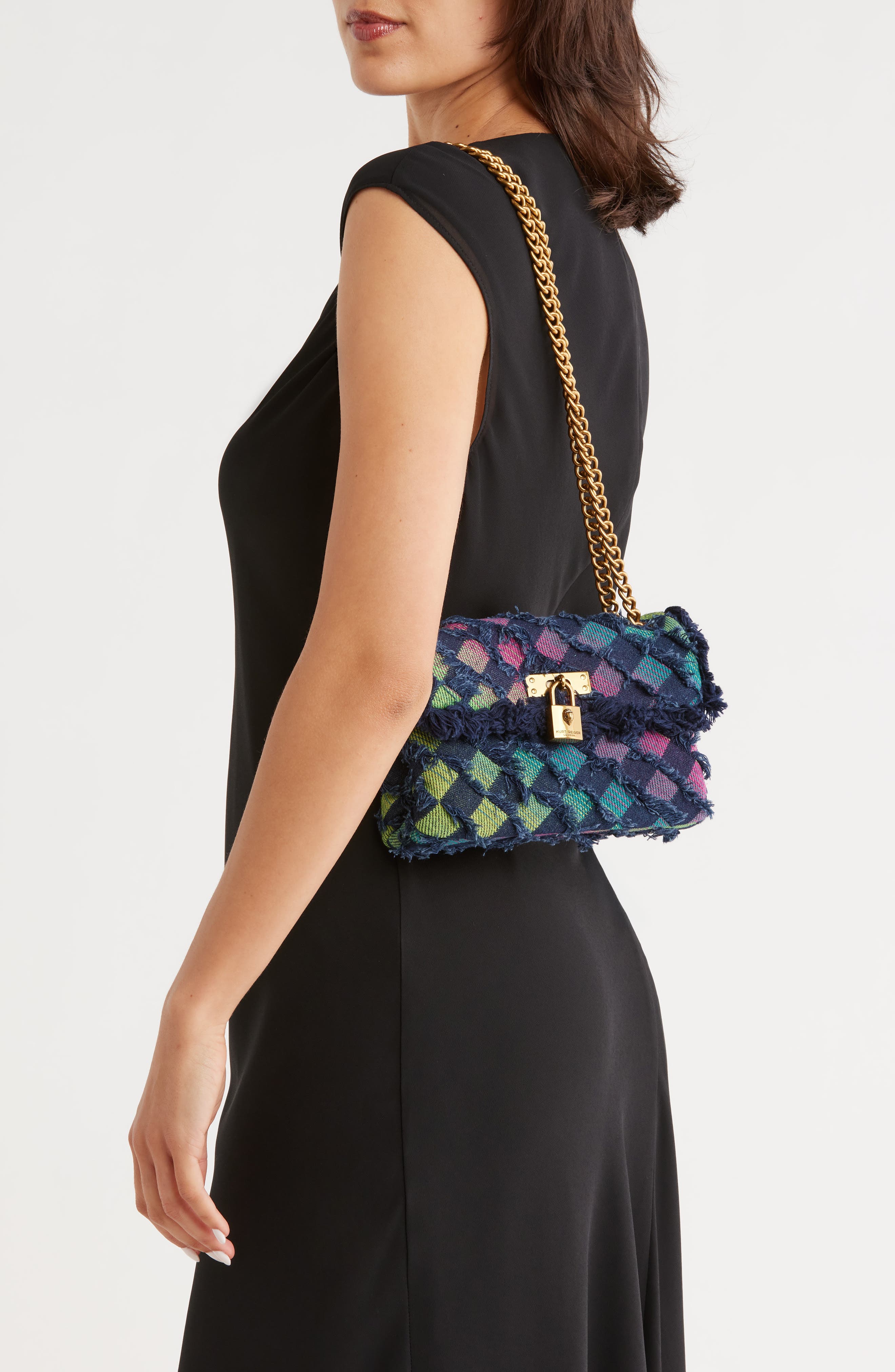 Kurt Geiger London Mini Brixton Shoulder Bag, Alternate, color, Open Blue