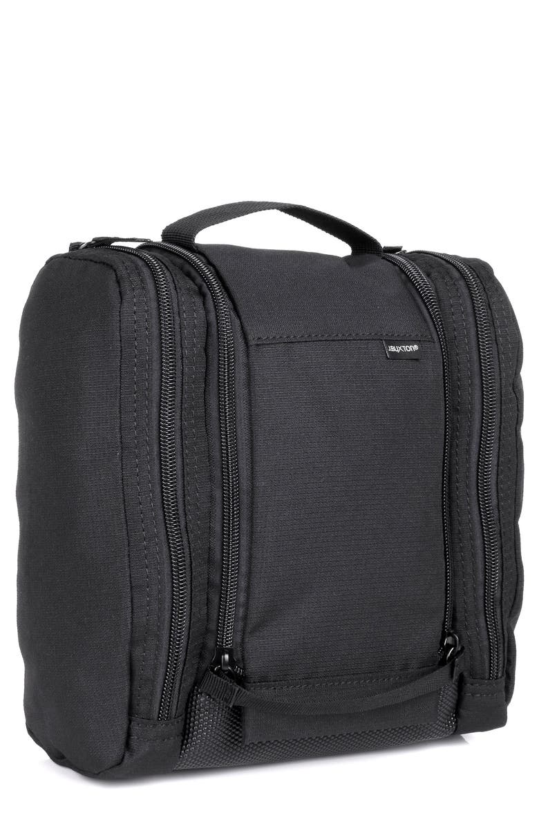 BUXTON Double Zip Hanging Kit, Alternate, color, Black