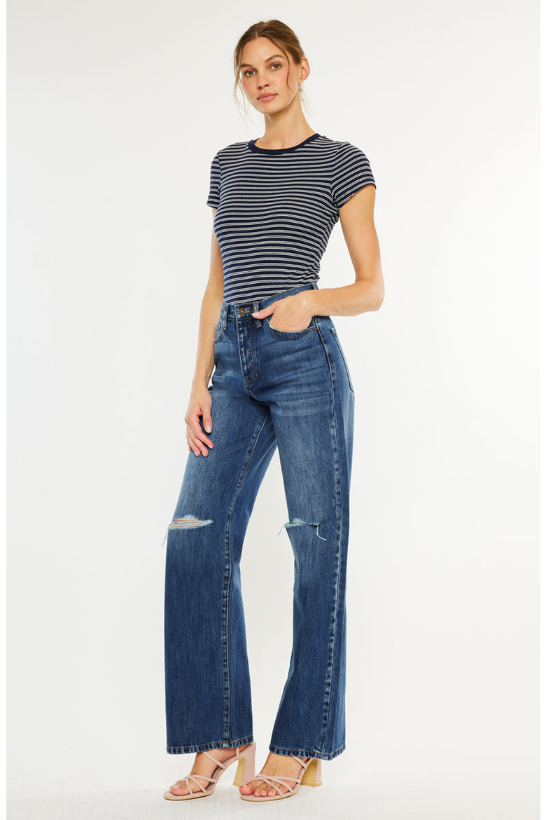 Montana Ultra High Rise 90's Flare Jeans, Alternate, color, Dark Wash