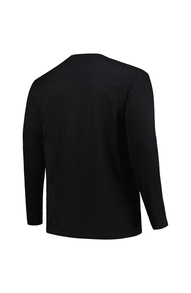 PROFILE Men's Profile Black Vanderbilt Commodores Big & Tall Two-Hit Long Sleeve T-Shirt, Alternate, color, 