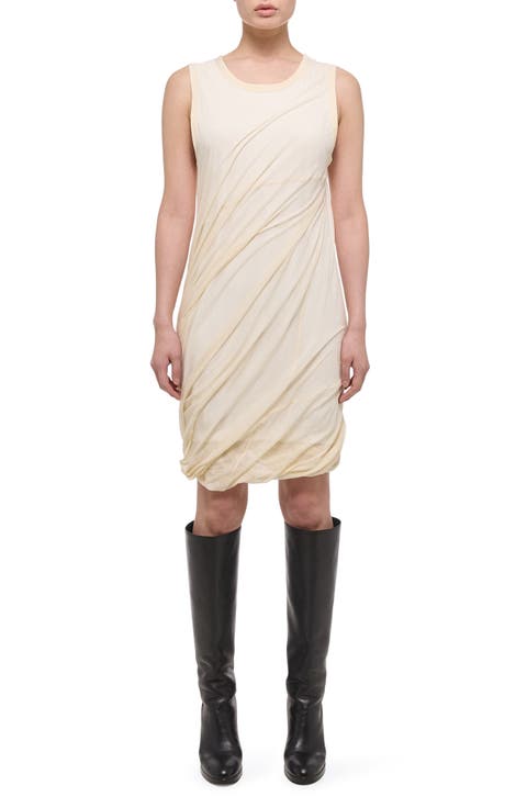 Bubble Hem Cotton Dress