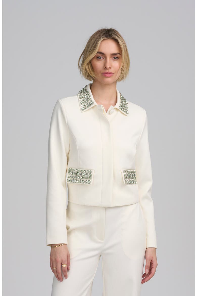 Embellished Boxy Jacket, Main, color, IVORY