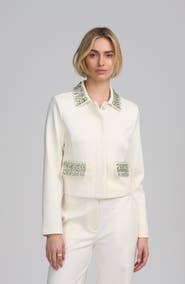 ELLE Collection Embellished Boxy Jacket