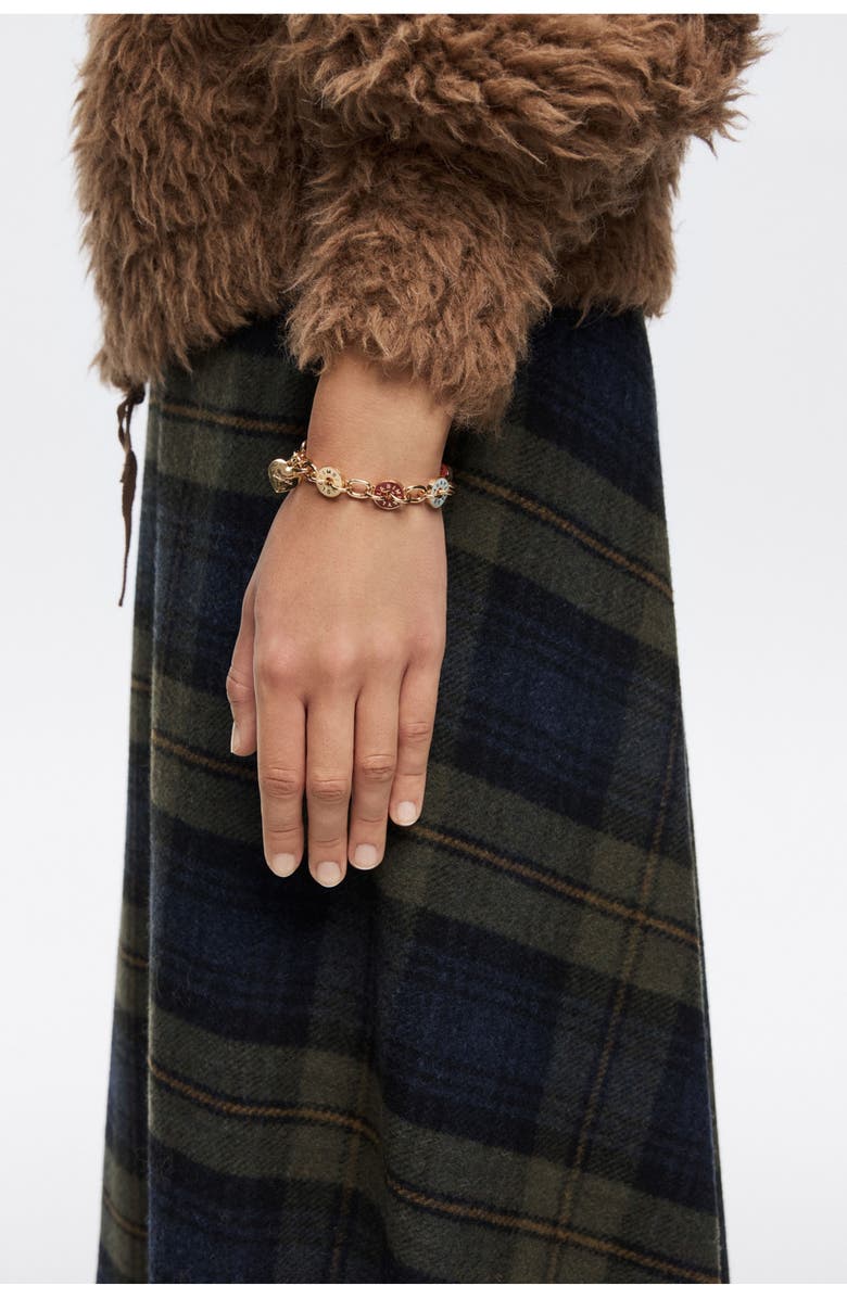 Bimba y Lola Chimo Logos Bracelet, Alternate, color, Garnet