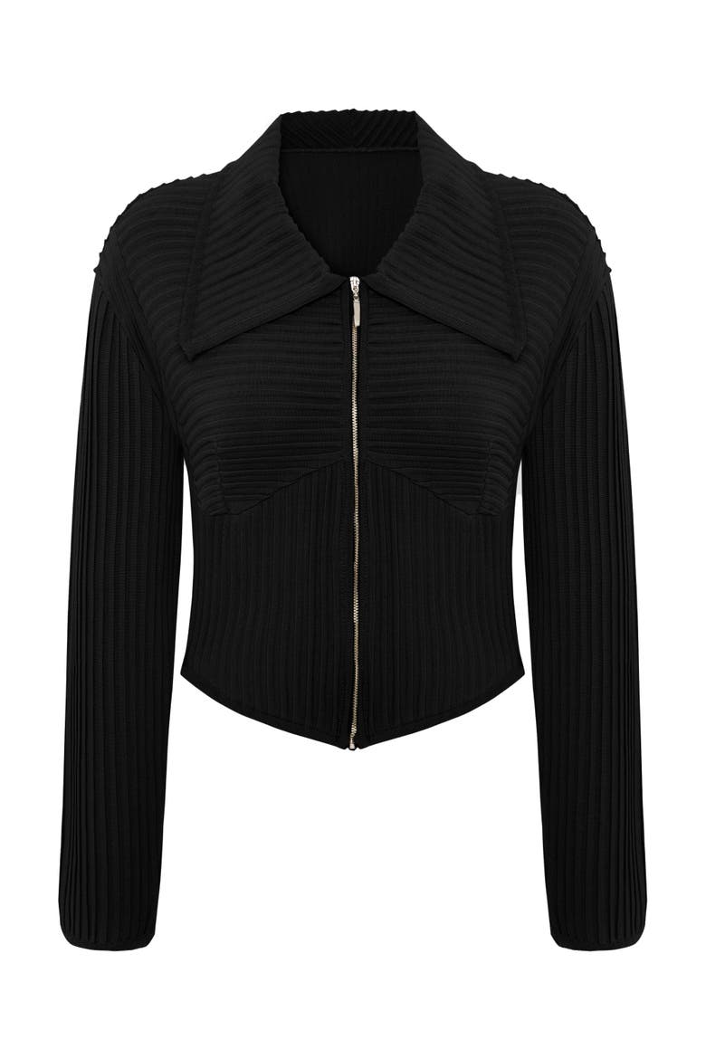 Fitted Knit Cardigan, Main, color, BLACK