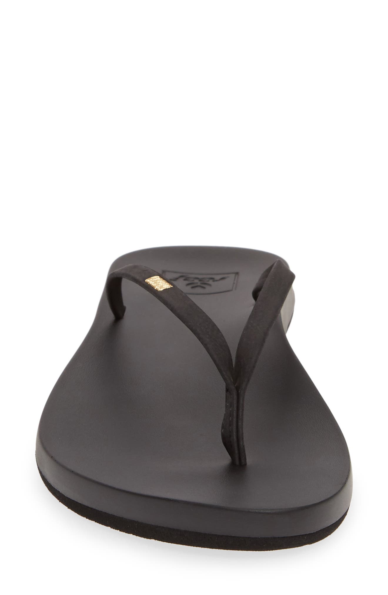 Reef Cushion Bounce Slim Flip Flop, Alternate, color, Black