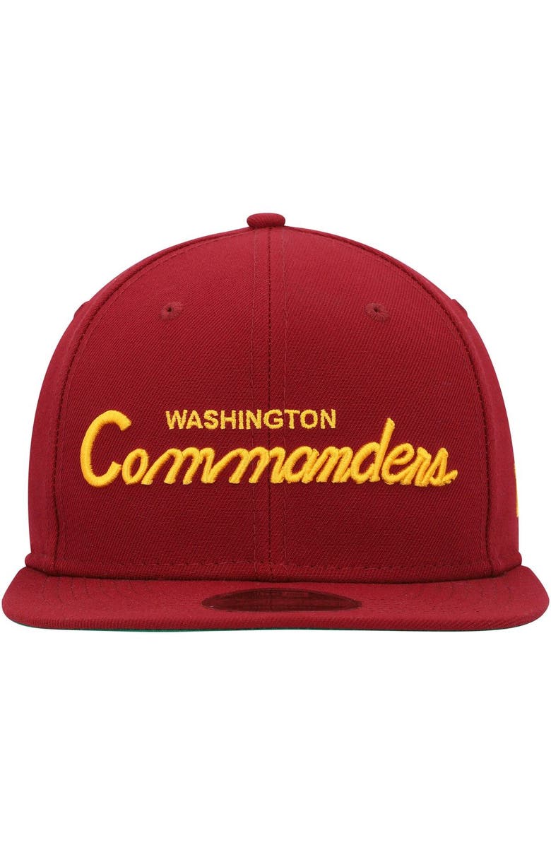 New Era Men's New Era Burgundy Washington Commanders Script Original Fit 9FIFTY Snapback Hat, Alternate, color, 