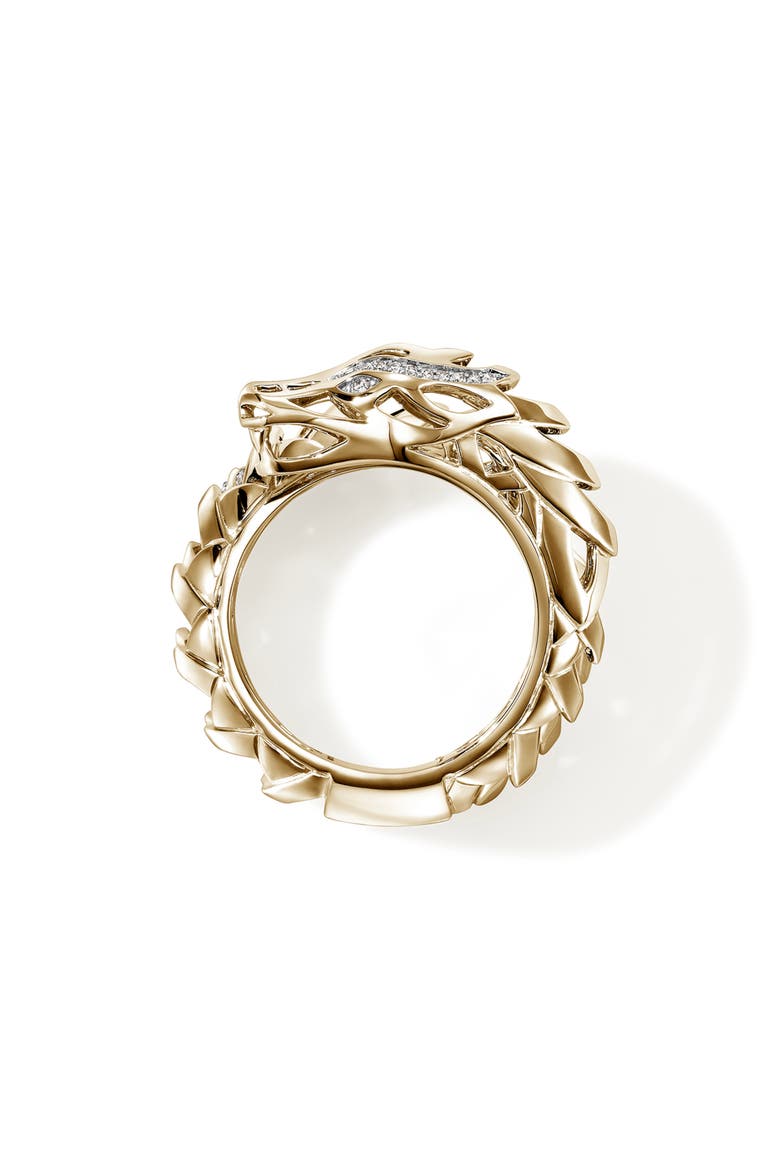 Naga Ring in 14K Gold & Diamonds, Alternate, color, GOLD