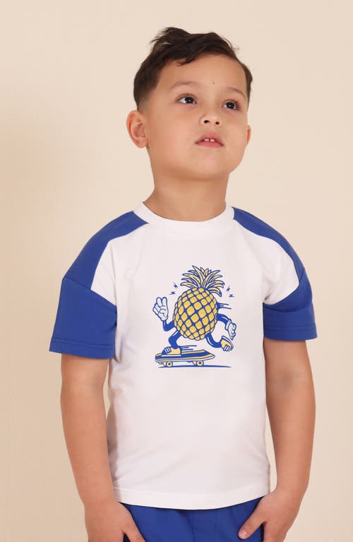 Tiny Tribe Kids' Skating Pineapple Graphic T-shirt In Multi