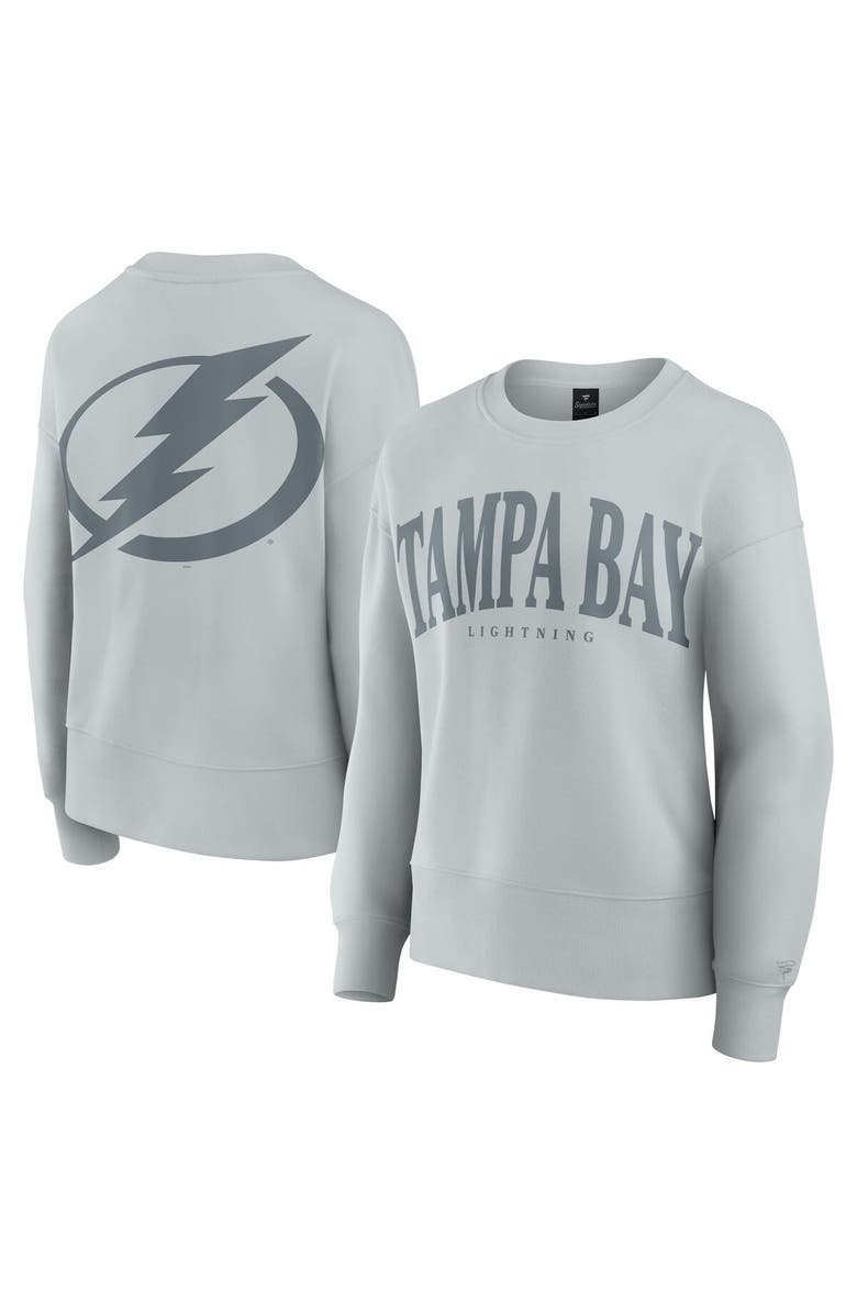 FANATICS Women's Fanatics Gray Tampa Bay Lightning Elements Flow Pullover Sweatshirt, Alternate, color, Gray