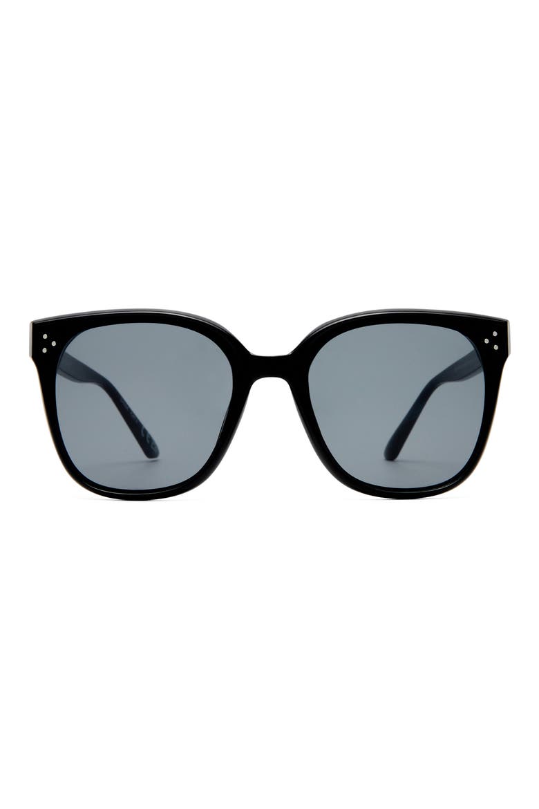 Elementa 62mm Oversize Round Sunglasses, Main, color, BLACK / SMOKE MONO