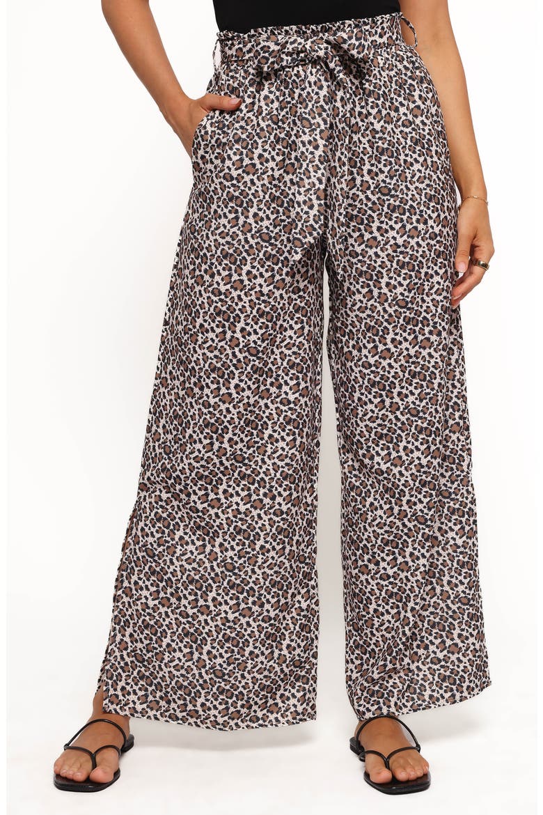 Florencia Leopard Print Wide Leg Pants, Main, color, LEOPARD