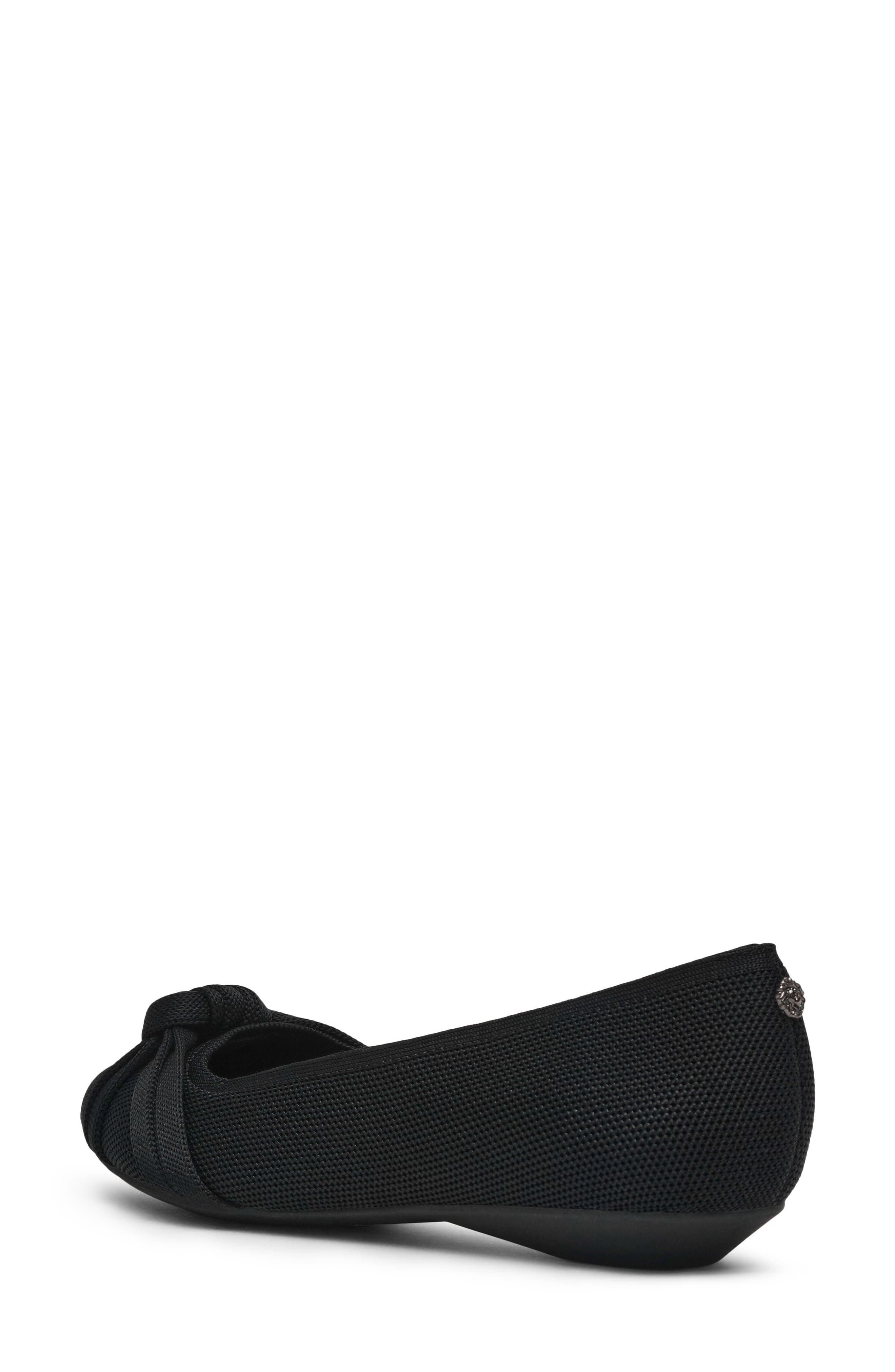 Anne Klein Olami Knot Flat, Alternate, color, Black Knit