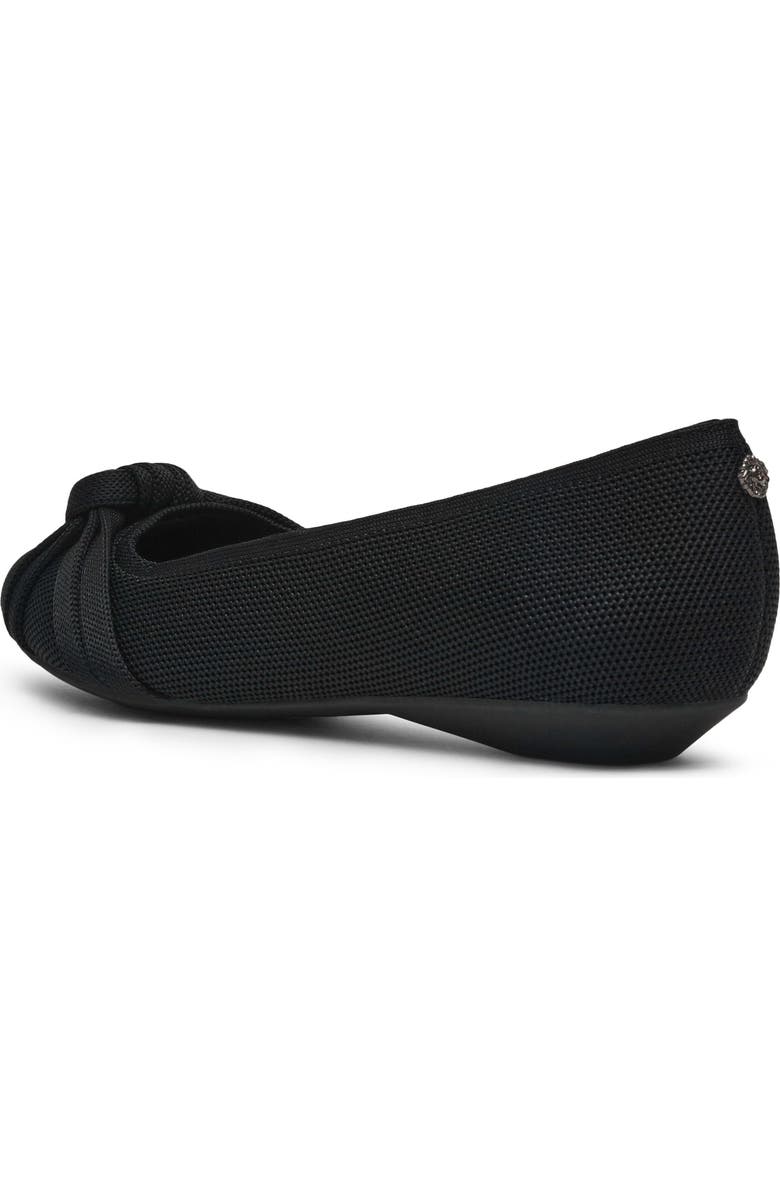 Anne Klein Olami Knot Flat, Alternate, color, Black Knit