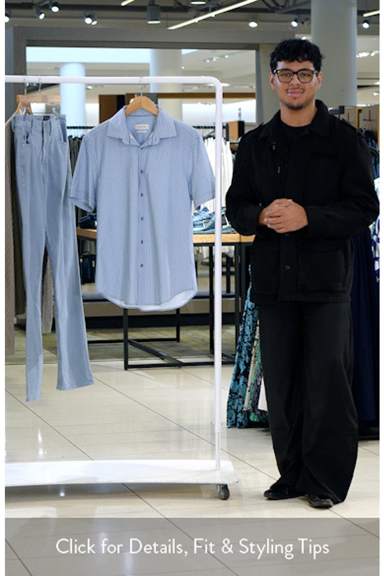 Miles OoohCotton® Print Short Sleeve Button-Up Shirt video