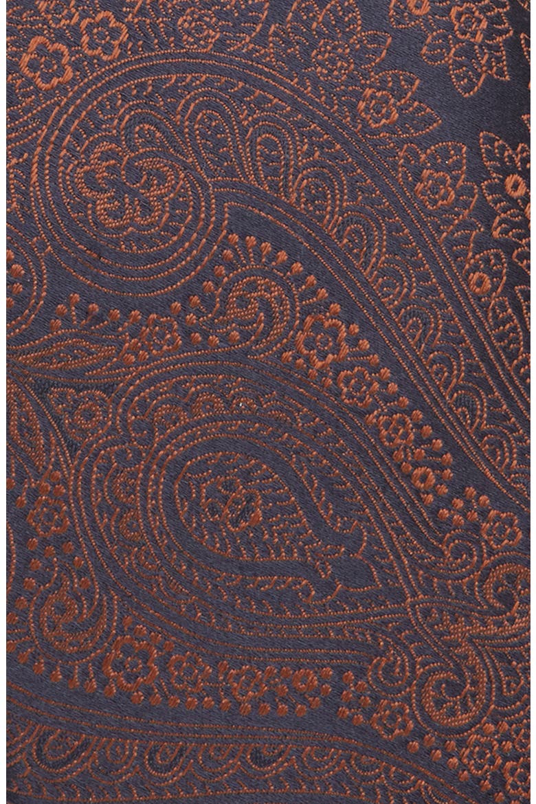 Paisley Silk Tie, Alternate, color, ORANGE