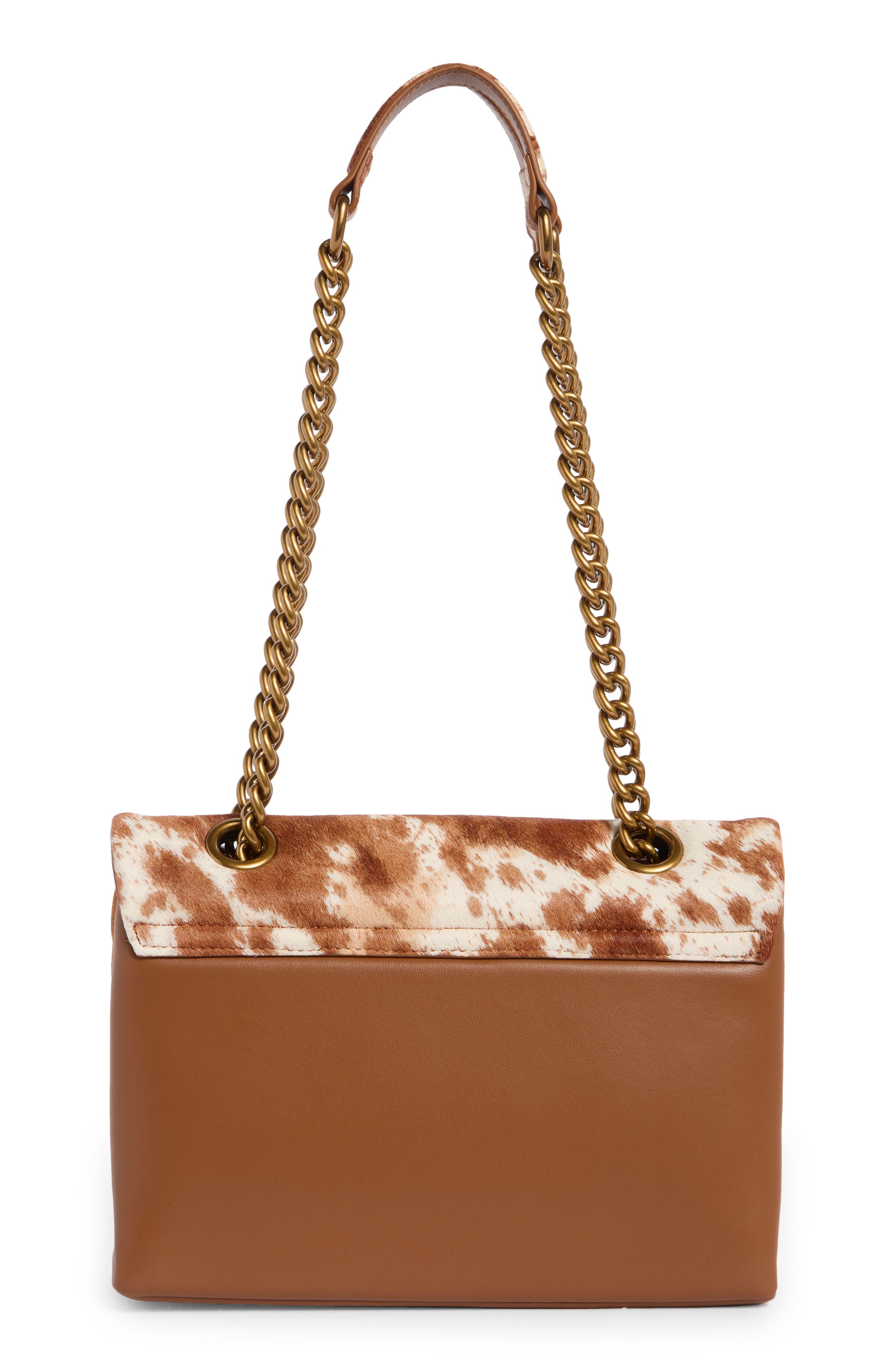 Kurt Geiger London Brixton Genuine Calf Hair Shoulder Bag, Alternate, color, Open Brown