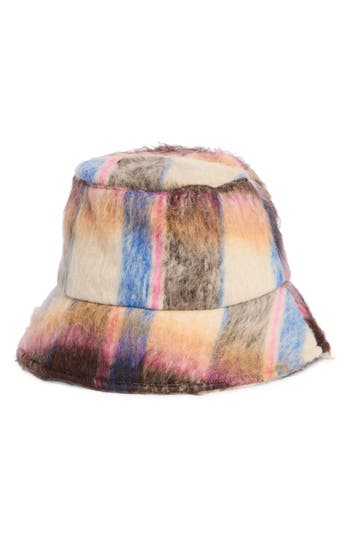 Steve Madden Tartan Plaid Bucket Hat In Multi